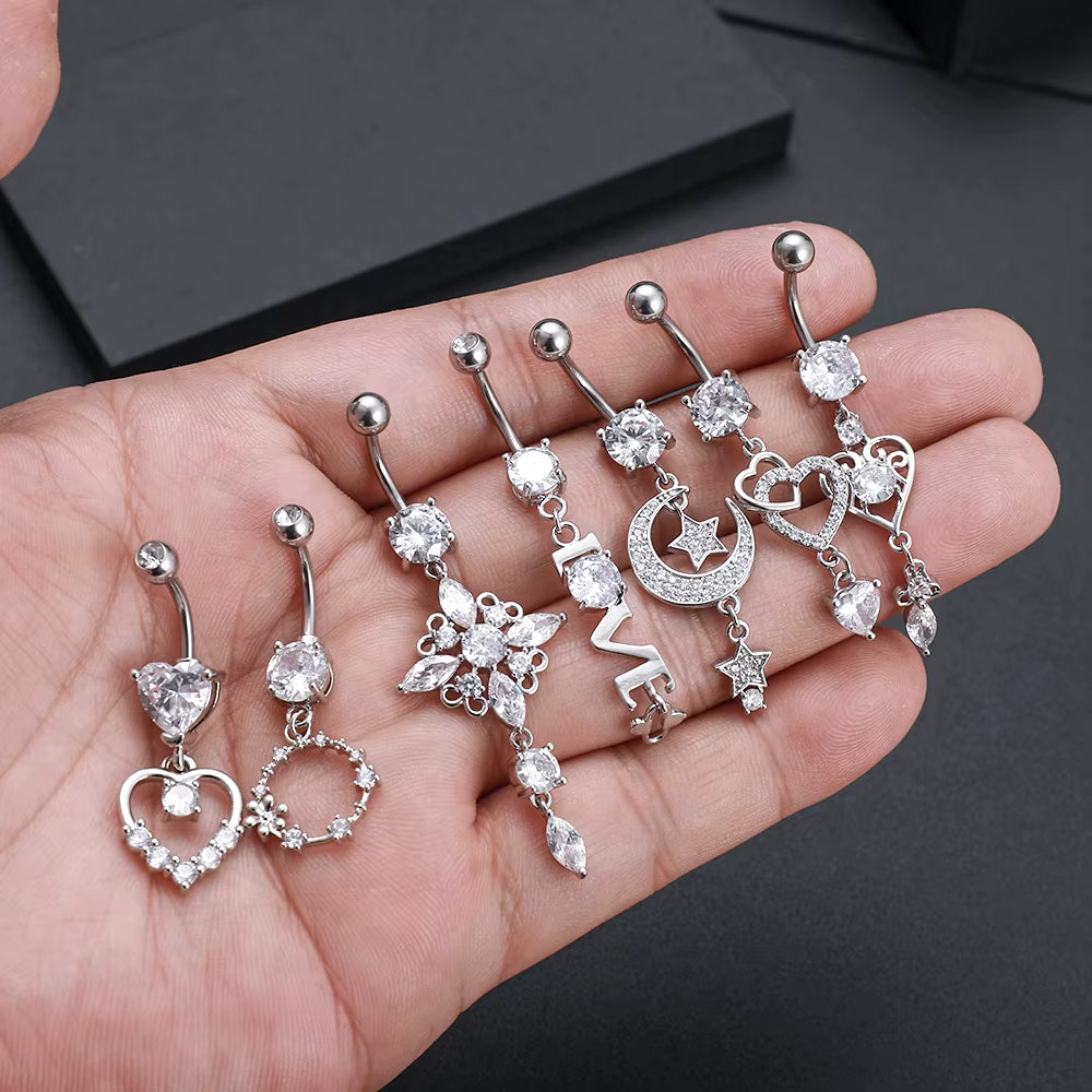Moderner Edelstahl‑Piercingschmuck mit Zirkonia‑Motiven So ist Leben