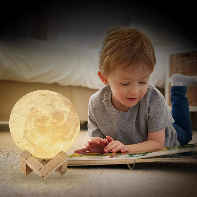 ZK20 LED Nachtlicht 3D Druck Mond Lampe Wiederaufladbare Farbe Ändern 3D Licht Touch Mond Lampe kinder Lichter für Dropshipping So ist Leben
