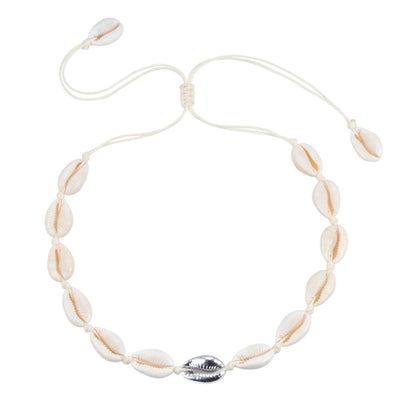 Heißer Muschel Muschel Halskette Frauen Schmuck Sommer Strand Shell Halsband Böhmischen Seil Kauri Perlen Halsketten Handgemachte Kragen Weibliche So ist Leben
