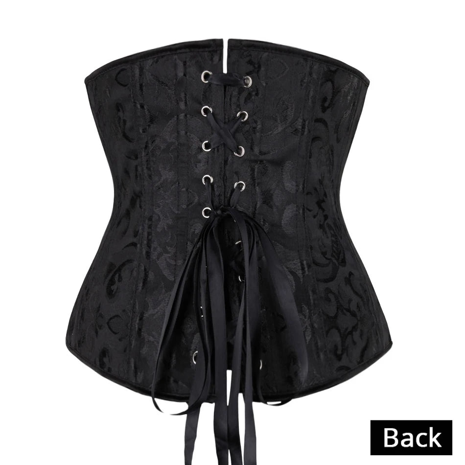 Unterbrustkorsett Floral Push Up Boned Bustier Gothique Korsett für Frauen Front Busk Gorset Korse Sexy Frauen Gothic Korsett So ist Leben