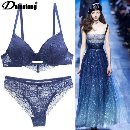 2022 neue Spitze Bohrer Bhs Set Frauen Plus Größe Push-Up Unterwäsche 34/75 36/80 38/85 40/90 42/95 ABCD Tasse Für weibliche Dessous So ist Leben