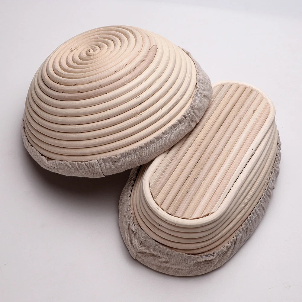 Proofing-Korb, Brot-Proofing-Korb + Leinen-Liner-Tuch für Profis und zu Hause