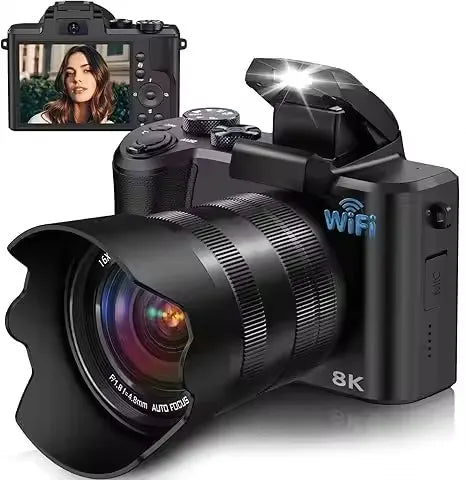 Professional Dual Lens 8K 84MP Digital Camera With WIFI Transmission Hot Shoe External Connection for Travel Photography Video So ist Leben