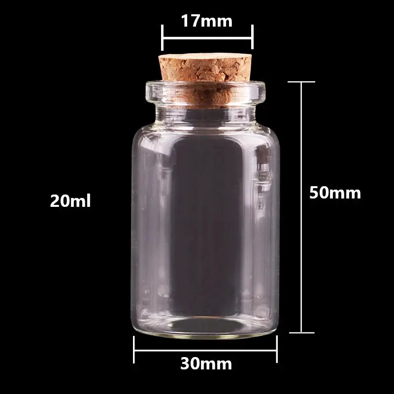 24 Stück 10 ml, 15 ml, 20 ml, 25 ml, 30 ml, niedliche Klarglasflaschen mit Korken, leere Gewürzflaschen, Gläser, DIY-Bastelfläschchen - So ist Leben