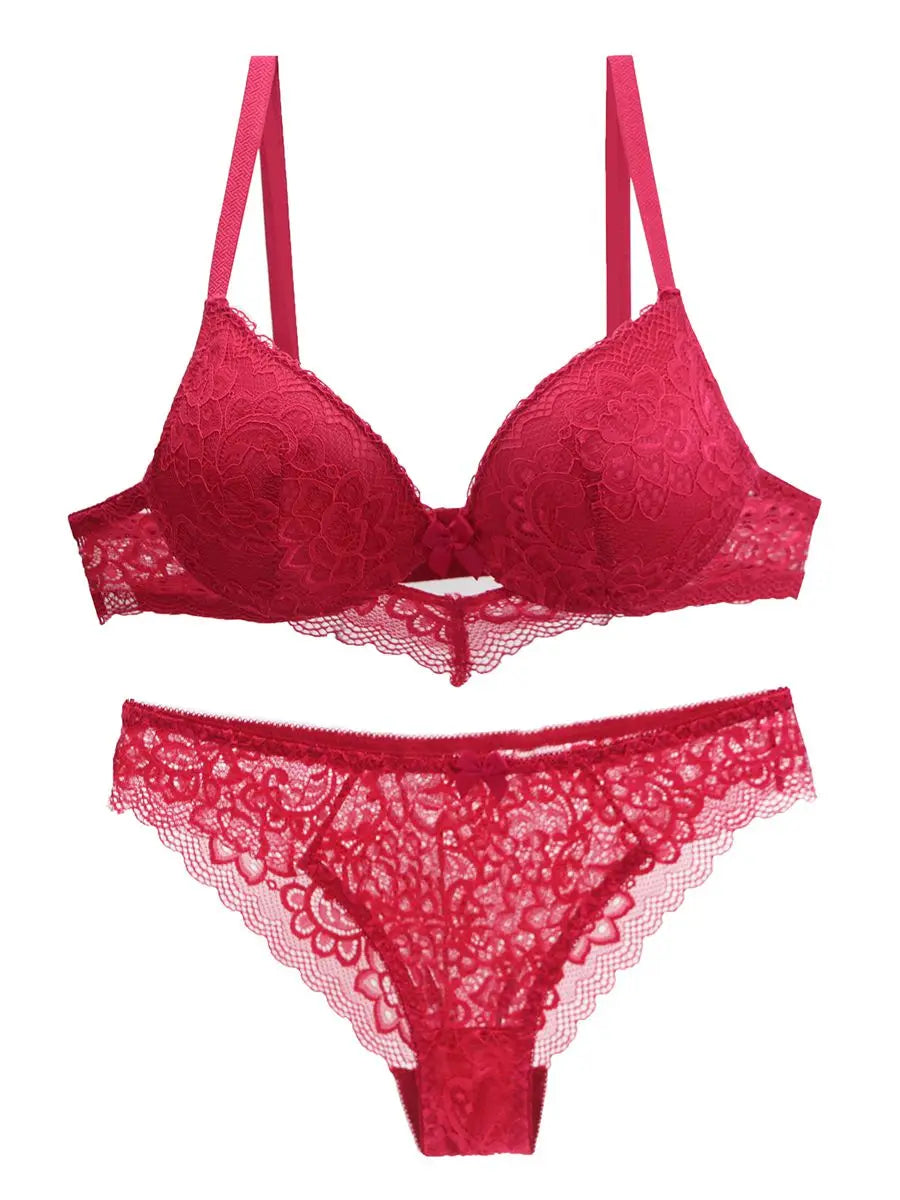 2022 neue Spitze Bohrer Bhs Set Frauen Plus Größe Push-Up Unterwäsche 34/75 36/80 38/85 40/90 42/95 ABCD Tasse Für weibliche Dessous So ist Leben