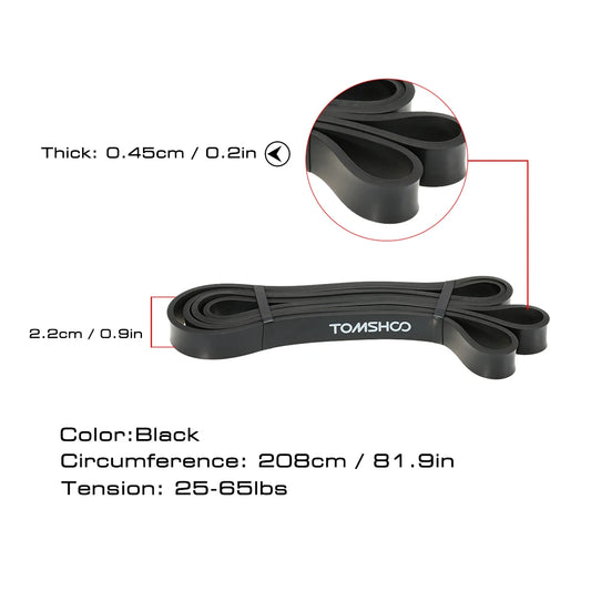 TOMSHOO Widerstandsbänder Cross Fit Fitnessgeräte 208 cm Naturlatex Fitness Widerstandsband Pull Up Band Loop Yoga Übung So ist Leben