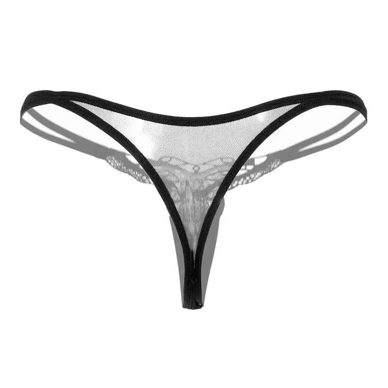 Schmetterling mit Perlen Tangas Frauen Sexy G String Sexy Unterwäsche Tangas Damen Spitze Dessous Sexy Transparente Höschen So ist Leben