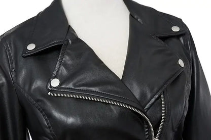Frauen Faux Leder Jacke Schwarz Motorcyle Biker Jacken Aviator Mantel Neue Kurze Winter Herbst Mäntel Weibliche Jaqueta Couro So ist Leben