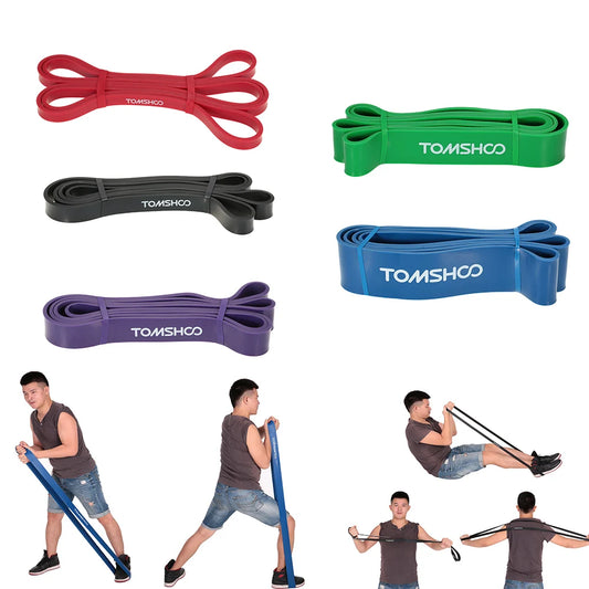 TOMSHOO Widerstandsbänder Cross Fit Fitnessgeräte 208 cm Naturlatex Fitness Widerstandsband Pull Up Band Loop Yoga Übung So ist Leben