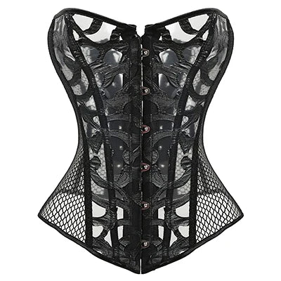 X Neue Steampunk Stahl Ohne Knochen Lace up Zurück Sexy Körper Bustier Vollbrust Korsett Frauen Taille Cincher Korsetts Schwarz Plus Größe S-6XL So ist Leben