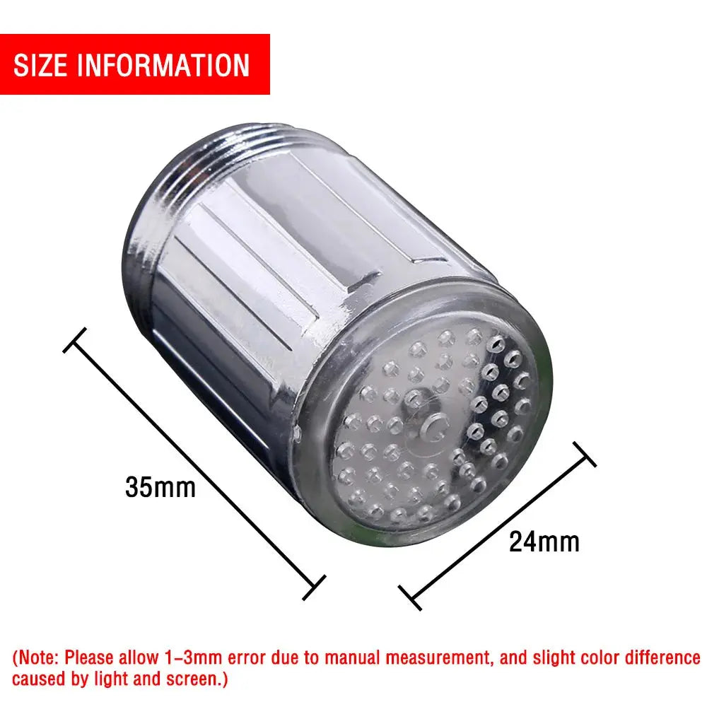 LED Water Faucet Stream Light Kitchen Bathroom Shower Tap Faucet Nozzle Head 7 Color Change Temperature Sensor Light Faucet led - So ist Leben