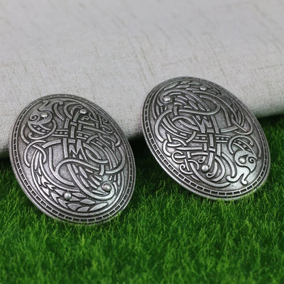 Wikinger waren Wolf geschnitzte Rune ethnische Frieden Brosche Totem Abzeichen Folk-Custom Accessoires Farbe Cosplay Corsage Schmuck für Frauen So ist Leben