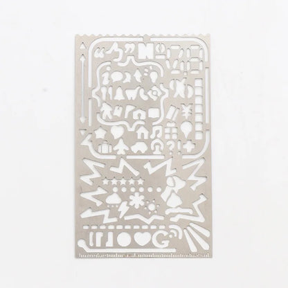 Multifunktionales Hohllineal aus Edelstahl, Katze, geometrische Figur, Zeichnungsschablonen, Vorlagen, Metalllineal, Diy-Werkzeug, Tagebuch-Vorlage