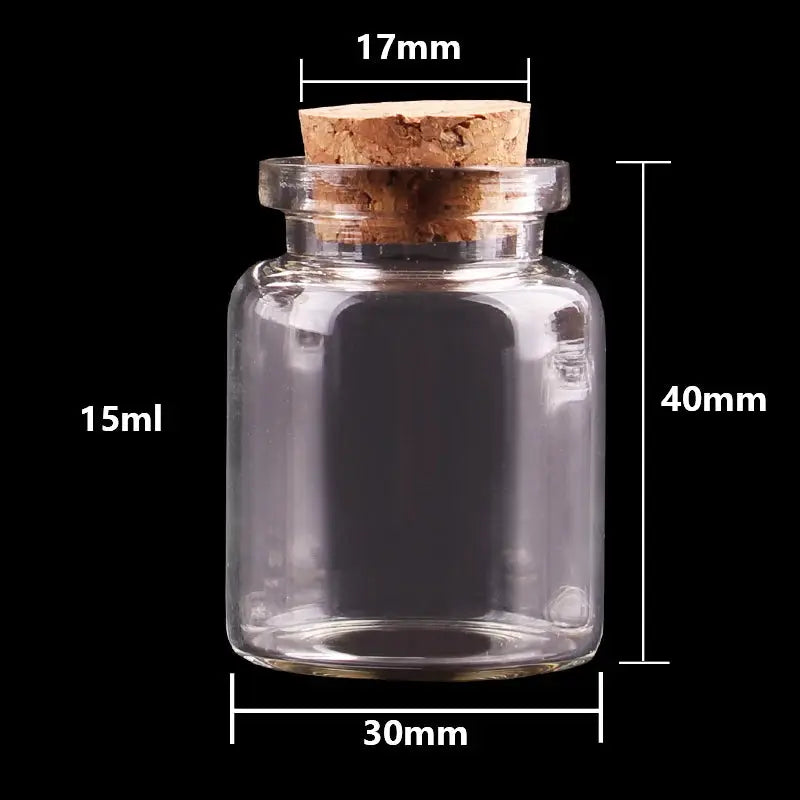 24 Stück 10 ml, 15 ml, 20 ml, 25 ml, 30 ml, niedliche Klarglasflaschen mit Korken, leere Gewürzflaschen, Gläser, DIY-Bastelfläschchen - So ist Leben