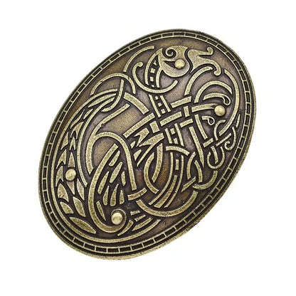 Wikinger waren Wolf geschnitzte Rune ethnische Frieden Brosche Totem Abzeichen Folk-Custom Accessoires Farbe Cosplay Corsage Schmuck für Frauen So ist Leben