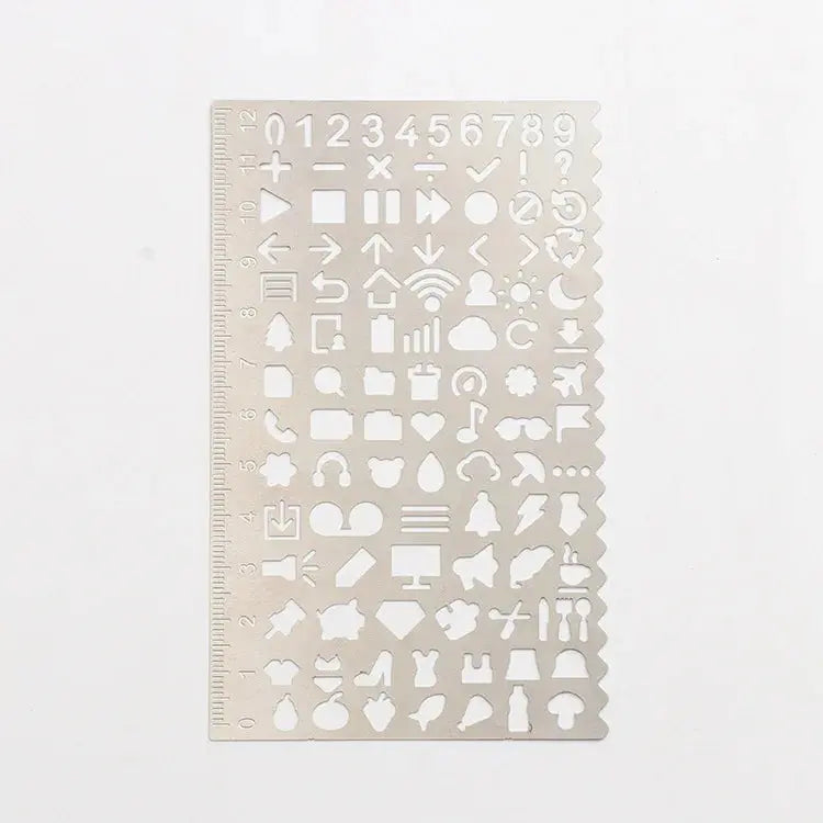 Multifunktionales Hohllineal aus Edelstahl, Katze, geometrische Figur, Zeichnungsschablonen, Vorlagen, Metalllineal, Diy-Werkzeug, Tagebuch-Vorlage - So ist Leben