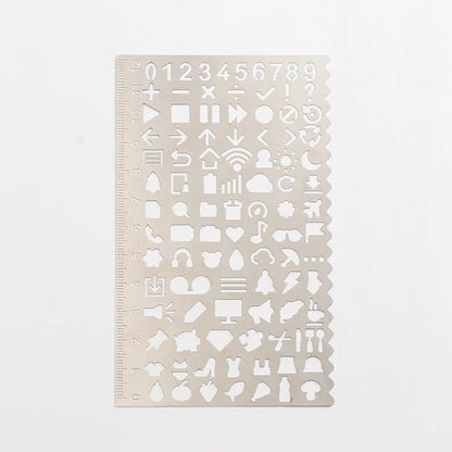 Multifunktionales Hohllineal aus Edelstahl, Katze, geometrische Figur, Zeichnungsschablonen, Vorlagen, Metalllineal, Diy-Werkzeug, Tagebuch-Vorlage