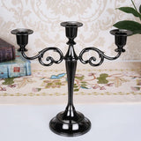 Silber Gold Schwarz Bronze Metall Kerzenhalter Retro 3-armige Abendessen Kandelaber Hochzeit Home Decor Kandelaber So ist Leben
