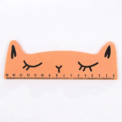 1 Stück Lytwtw's niedliches Kawaii-Lineal mit schwarzer Katze und Kätzchen, gerades Lineal, Holzwerkzeuge, Cartoon, Nähen, Zeichnen, Büro, Schule, Schreibwaren - So ist Leben