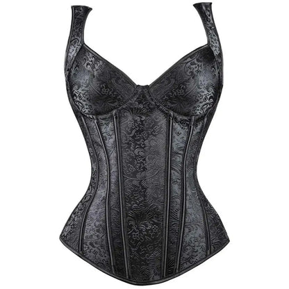 X Neue Steampunk Stahl Ohne Knochen Lace up Zurück Sexy Körper Bustier Vollbrust Korsett Frauen Taille Cincher Korsetts Schwarz Plus Größe S-6XL So ist Leben