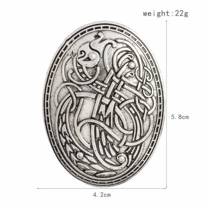 Wikinger waren Wolf geschnitzte Rune ethnische Frieden Brosche Totem Abzeichen Folk-Custom Accessoires Farbe Cosplay Corsage Schmuck für Frauen So ist Leben