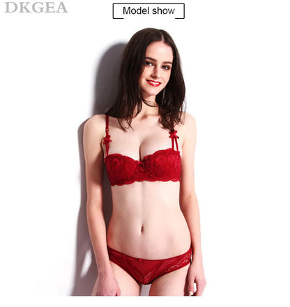 Neue Halbe Tasse Bh Höschen Sets Rot Frauen Dessous Set Stickerei Weiß Büstenhalter Dünne Baumwolle Sexy Unterwäsche Set Spitze Bh C D Tasse So ist Leben