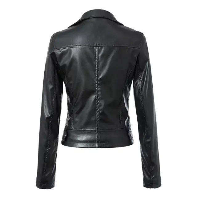 Frauen Faux Leder Jacke Schwarz Motorcyle Biker Jacken Aviator Mantel Neue Kurze Winter Herbst Mäntel Weibliche Jaqueta Couro So ist Leben
