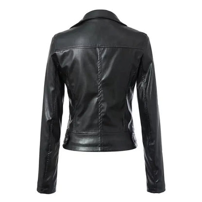 Frauen Faux Leder Jacke Schwarz Motorcyle Biker Jacken Aviator Mantel Neue Kurze Winter Herbst Mäntel Weibliche Jaqueta Couro So ist Leben