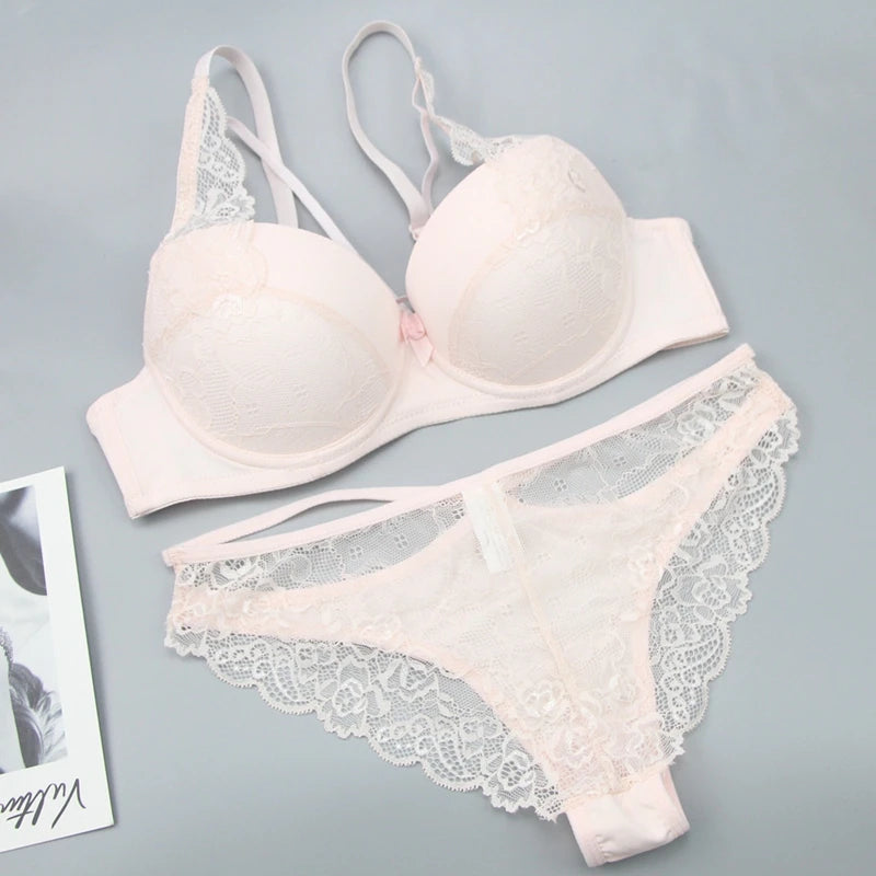 Nouvell Nahtlose Frauen Unterwäsche Sexy Spitze Push-Up Bralette Abschnitt Atmungs Weibliche Große Bh Sets Plus Größe Dessous So ist Leben