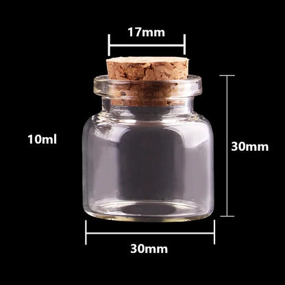 24 Stück 10 ml, 15 ml, 20 ml, 25 ml, 30 ml, niedliche Klarglasflaschen mit Korken, leere Gewürzflaschen, Gläser, DIY-Bastelfläschchen - So ist Leben
