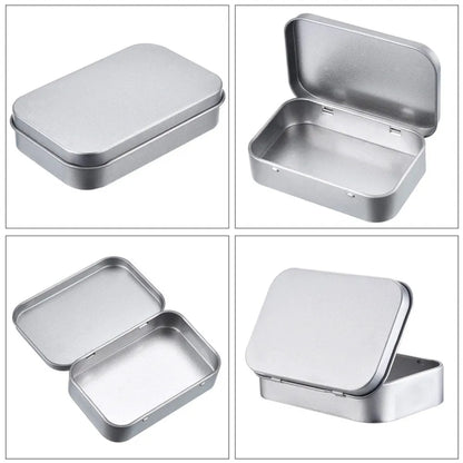Neue quadratische Blech-Aufbewahrungsboxen Kleine Metall-Aufbewahrungsbox Silber Schmuck Schlüssel Münzen Metallbox Blechdose Hochzeit Süßigkeiten Aufbewahrungsdose So ist Leben