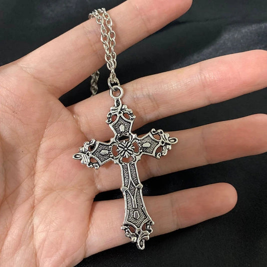 Neo‑Gothic Kreuz Halskette aus Metall - So ist Leben