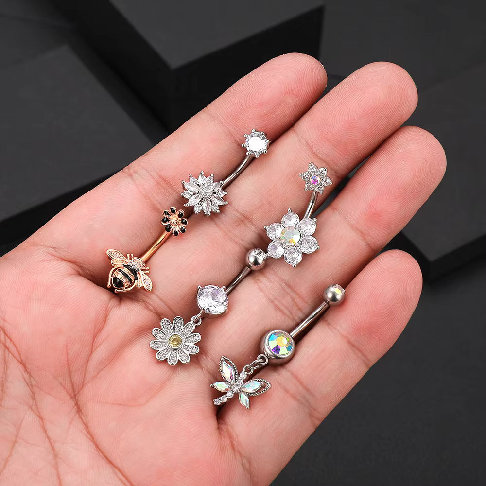 Moderner Edelstahl‑Piercingschmuck mit Zirkonia‑Motiven So ist Leben