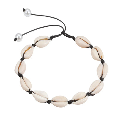 Heißer Muschel Muschel Halskette Frauen Schmuck Sommer Strand Shell Halsband Böhmischen Seil Kauri Perlen Halsketten Handgemachte Kragen Weibliche So ist Leben