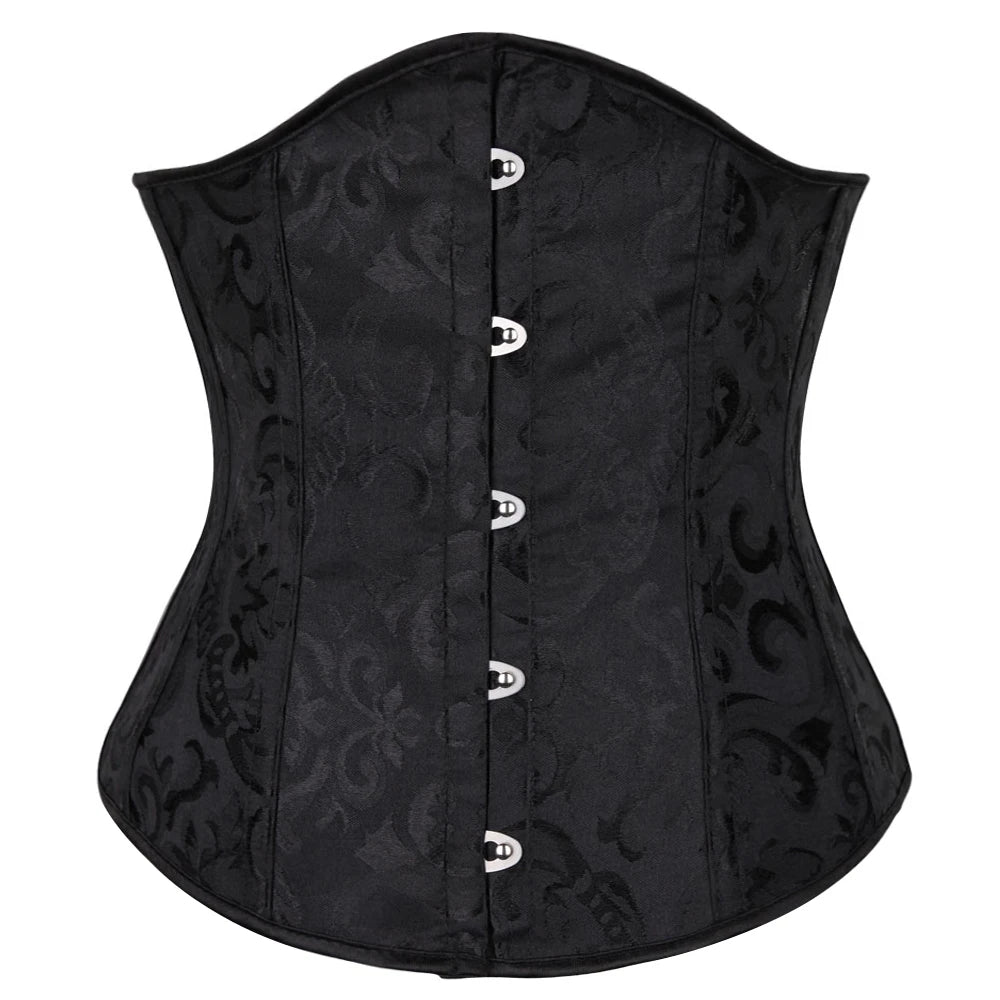Unterbrustkorsett Floral Push Up Boned Bustier Gothique Korsett für Frauen Front Busk Gorset Korse Sexy Frauen Gothic Korsett So ist Leben
