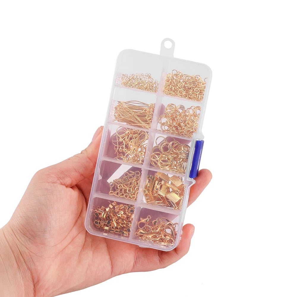Legierung Zubehör Schmuck Erkenntnisse Set Reparatur Werkzeuge Karabinerverschluss Offene Biegeringe Ohrring Haken für DIY Schmuck Machen Liefert So ist Leben