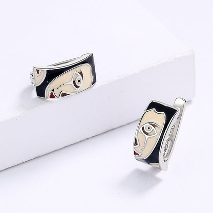 Übertriebene Damen-Ohrringe, Horror-Gesicht-Ohrringe, modischer Party-Schmuck, Halloween-Schmuck, lustiges Geschenk, Ohrringe für Frauen So ist Leben