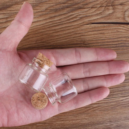 24 Stück 10 ml, 15 ml, 20 ml, 25 ml, 30 ml, niedliche Klarglasflaschen mit Korken, leere Gewürzflaschen, Gläser, DIY-Bastelfläschchen - So ist Leben