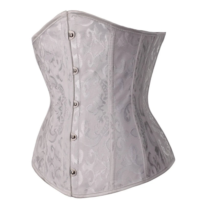 Unterbrustkorsett Floral Push Up Boned Bustier Gothique Korsett für Frauen Front Busk Gorset Korse Sexy Frauen Gothic Korsett So ist Leben