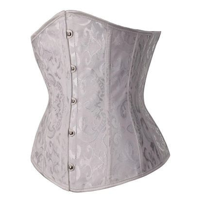 Unterbrustkorsett Floral Push Up Boned Bustier Gothique Korsett für Frauen Front Busk Gorset Korse Sexy Frauen Gothic Korsett So ist Leben
