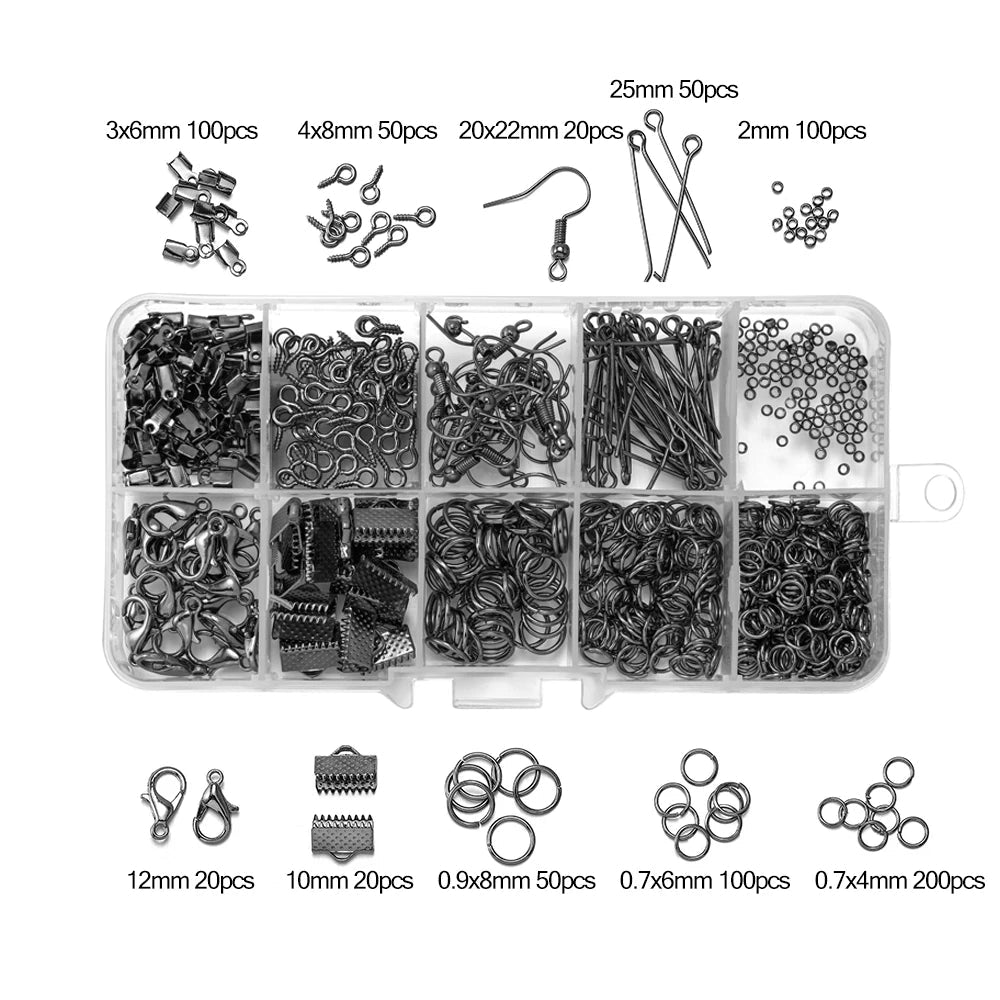 Legierung Zubehör Schmuck Erkenntnisse Set Reparatur Werkzeuge Karabinerverschluss Offene Biegeringe Ohrring Haken für DIY Schmuck Machen Liefert So ist Leben