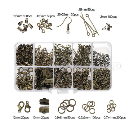 Legierung Zubehör Schmuck Erkenntnisse Set Reparatur Werkzeuge Karabinerverschluss Offene Biegeringe Ohrring Haken für DIY Schmuck Machen Liefert So ist Leben