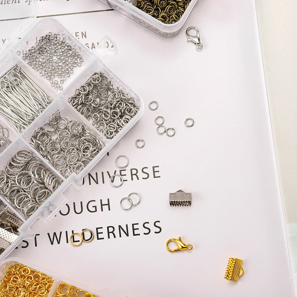 Legierung Zubehör Schmuck Erkenntnisse Set Reparatur Werkzeuge Karabinerverschluss Offene Biegeringe Ohrring Haken für DIY Schmuck Machen Liefert So ist Leben
