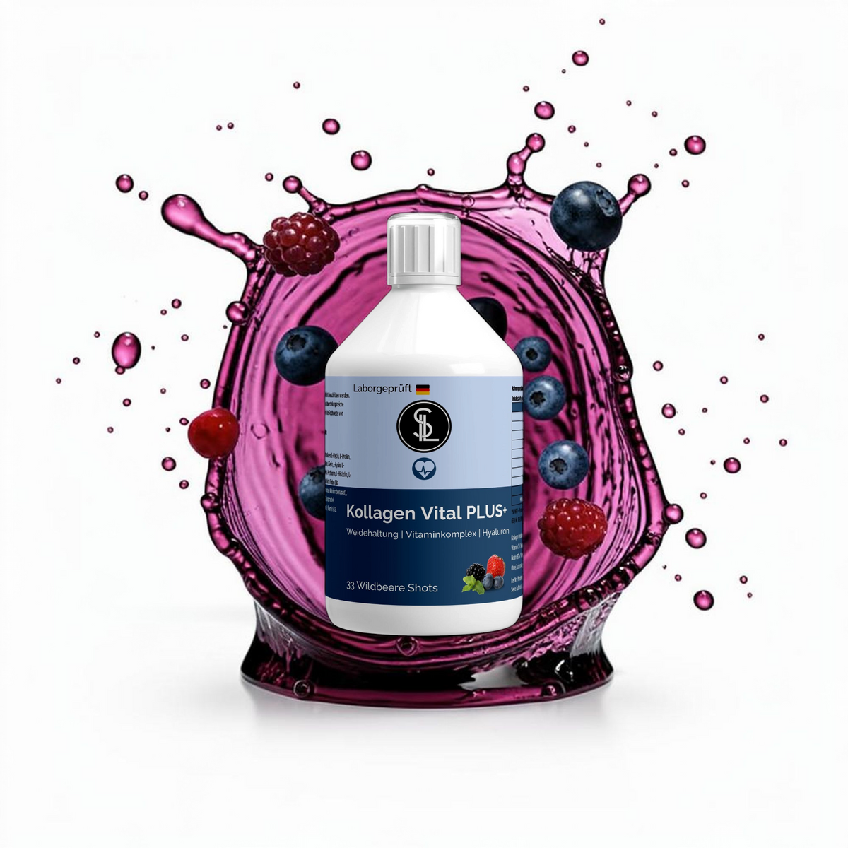 Kollagen Vital PLUS+ Shots (1500 DA) - Wild Berry - 500ml So ist Leben