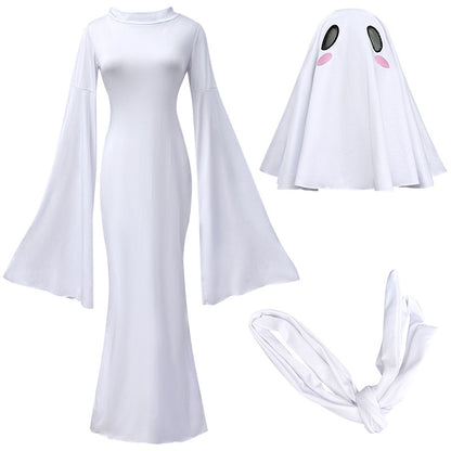 Halloween New Ghost Mother Cos Dress Lady Apricot Same Style Sexy Backless dress Stage Performance Dress for Women So ist Leben