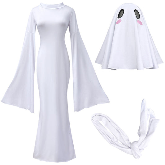 Halloween New Ghost Mother Cos Dress Lady Apricot Same Style Sexy Backless dress Stage Performance Dress for Women So ist Leben