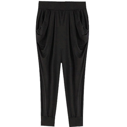 150kg Plus Size Cropped Pants Summer Clothes for Fat Girls 150kg Milk Silk Plus Fat Enlarged Elastic Slimming Look Harem Pants So ist Leben