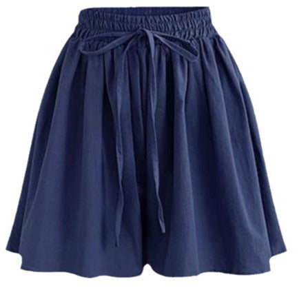 Large Size Wide Leg Shorts for Women Summer Plus Fat New Chiffon Pants Skirt Single Layer Elastic Waist Loose Versatile Korean Style Casual Pants So ist Leben