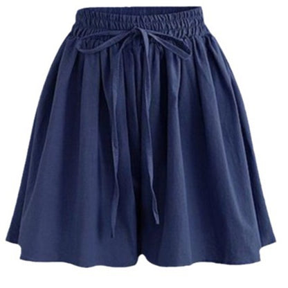 Large Size Wide Leg Shorts for Women Summer Plus Fat New Chiffon Pants Skirt Single Layer Elastic Waist Loose Versatile Korean Style Casual Pants So ist Leben