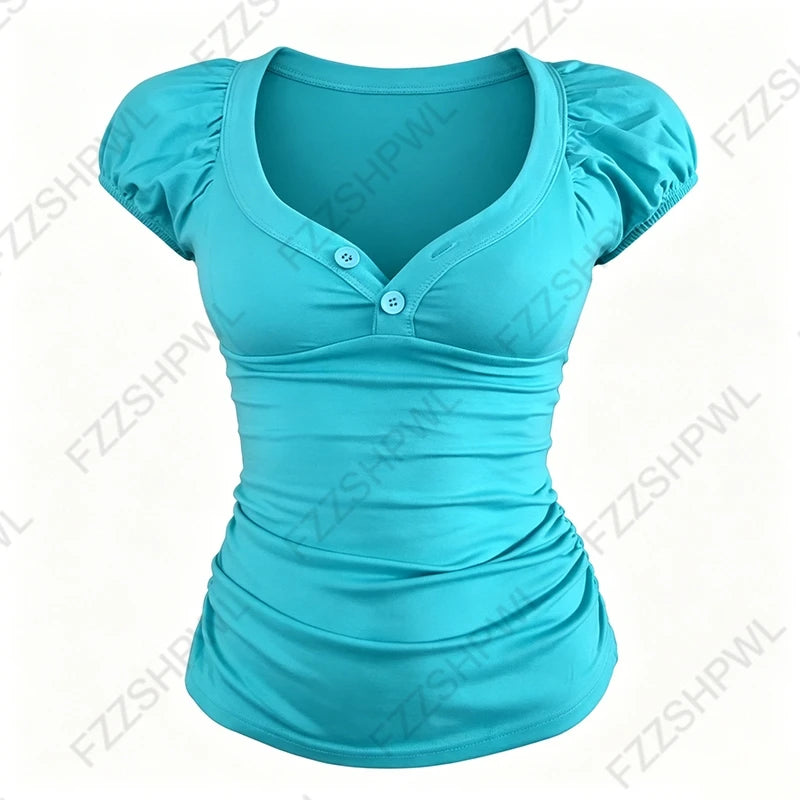 Y2K Süßes rosa Damen-Kurzarmshirt, lässig, schmal geschnitten, schick, zweiteiliges Crop-Top, Harajuku, Vintage, gestreift, Gyaru Streetwear So ist Leben